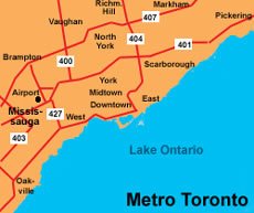 Great Toronto Area map